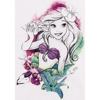 Ariel Little Mermaid Girls dvodijelni kratki set Dizajn akvarela pamučne kratke hlače Majica veličine