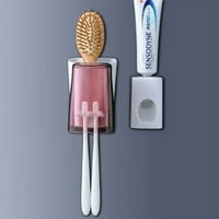 Držač četkica za zube na zid Automatsko podizanje zuba za zube sa čašama i obiteljskom električnom četkicom