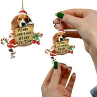 Vise pseći božićni ukras lijep drveni poklon ukras ornament za pse ispisi božićni ukrasi Božićni ukras