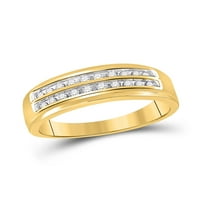 14k žuto zlato Dijamantna vjenčanje 2-veslački prsten CTTW