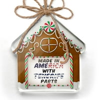 Ornament tiskan jednostrano napravljeno u Americi sa dijelovima iz Tenerife Božić Neonblond
