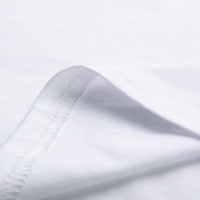 HAITE božićna majica za žene s dugim rukavima Elk Print Tee Basic V izrez majica bluza tops siva 5xl