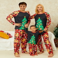 Porodica koja odgovara Božićne pidžame, dugih rukava Ispis Raglan vrhovi + hlače