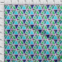 Onuoone poliester Spande tirkizna plava tkanina Geometrijska tropska tekstura Šivaće materijal Ispis
