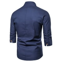Jinyu muške pulover ovratnik od tri četvrtine rukave muške pune boje labave bluze