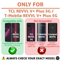 Razgovor s tankim slozom za TCL Revvl V Plus 5G, T-Mobile, stakleni ekran zaslona ukljn uklj, veliki