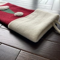 Ženske čarape Clearence Božićni božićni šešir tiskani čarapa od vune privjeske božićne ukrase poklon