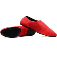 Lacyhop unise platno gornje klizanje jazz cipela sa elastičnim za žene i muške plesne cipele Crvena