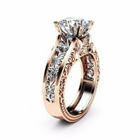 Prstenovi ženska boja odvajanje ruže zlato prsten modni luksuzni vjenčani angažman cvjetni prsten ženski