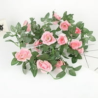 8ft glave umjetne ruže cvjetne loze kućni vjenčani vrtni zidni viseći dekor