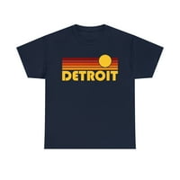 Muški detroit, Michigan Retro Sun Pamuk Grafički majica