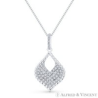 Dijamantna ogrlica i lanac od dijamantskog režiranja i lanac u 14K bijelom zlatu