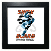 Snow Board Winter Sport Ilustracija Crni kvadratni okvir Zidna zidna tabla
