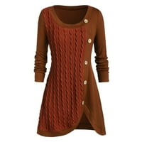 Advicinski zimski džemperi za žene Žene duge otvorene prednje kardiganke prugaste boje blok labavih