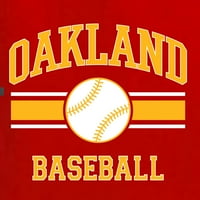Divlji Bobby Grad Oakland Baseball Fantasy Fan Sports Muška majica dugih rukava, Crvena, velika