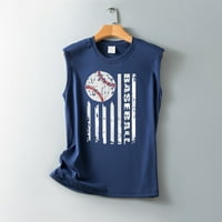 Bejzbol tenkovi Najbolje žene Amerika zastava za bejzbol grafički prsluci Ležerne rukav paletni košulja