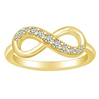 0. Carat okrugli rez bijeli prirodni dijamantski beskonačni godišnjica vjenčani prsten za vjenčanje