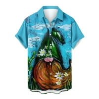 Hawaiian sv. Patrickove majice za muškarce kuglanje kratkih rukava za ispis za ispis redovnog fit ljetne