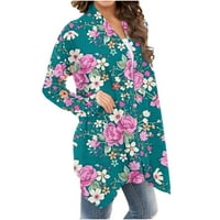 Kimonos Cardigan za žensku plus veličinu Ležerne modne modne kardiganske jakne s dugim rukavima Top