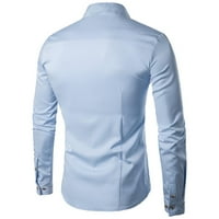 T-majice Bluza bavi čišćenje muškaraca Ležerna nepravilna višebojna gumba Slim Fit s dugim rukavima