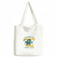 Slatka plava žuta riba ilustracija tote platnene torbe za kupovinu Satchel casual torba