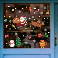 Božićni prozor Clating Veliki veseli božićni prozor za pričvršćivanje naljepnice Božićni prozori Claneti