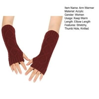 Rukavice za ruke Upravljač Solid Color Thumb Rupa lakta Dužina rukava rukava pletena Držite toplo rastezljive