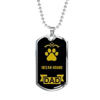 Ibizan Hound tata ogrlica od nehrđajućeg čelika ili 18K zlatni pas W 24 Ljubitelj vlasnika psa