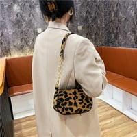BXINGSFTYS Leopard uzorak ramena torba ulica Kupovina žena plišana bag torbica