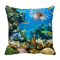 Tropska riba na koralnom jastuku jastučni jastuk jastuk za zaštitu dve strane za krevet