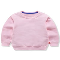 Paille Boys vrhovi pulover sa kradjeom za vrat puni boja dukserice labave zabave ružičaste ružičaste