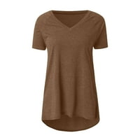 Žene plus ušteda i majice - ljetni vrhovi za žene plus veličine vrhovi kratkih rukava prevelike majice
