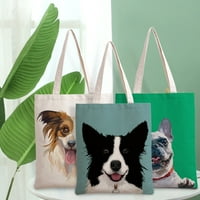 Srednji životinjski psi uzorak platna torba za učitelje, mame, studente i medicinske sestre