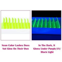 Obojeni treptaci D Curl UV Light Neon Easy Loaurbes Lakes Žuti tresenje Proširenja Obojeni Proširenja