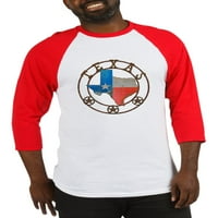 Cafepress - Texas kovano željezo kolonski bajbol dres, pamučni bejzbol dres, košulja rukavskog rukava