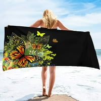 Ručnici za plažu leptira prevelizirani mekani plažni pokrivač upijajući brze ručnike za sušenje kupaonica