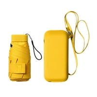 YCOLEW mini putnički suncobran za torbicu s futrolom, mali kompaktni UV kišobran za sunce i kišu, lagana