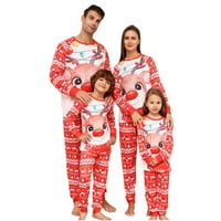 Božićna porodica Pajamas Podudarni setovi s dugim rukavima Slatka zamorna odjeća s labavim ugradbenim