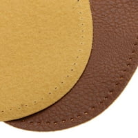 Ovalna koža lakat naljepnica DIY šivaće dekor Appliques kafa