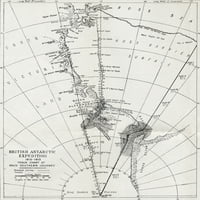 Trenutni plan glavnog južnog putovanja Robert Falcon Scott Poster Print