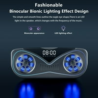 Cool Owl Design Bluetooth zvučnik LED šareni lagani bežični prijenosni stereo muzički uređaj Budilica