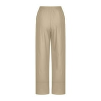 Giligiliso ženske hlače od pune boje pamučne lanene crkvene elastične strugove hlače casual pantalone