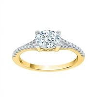 Dijamantni zaručnički prsten u 14K žutom zlatu