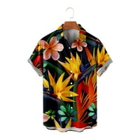 Muške kratke rukave Havajska majica Tropsko print casual gumb dolje Aloha majica