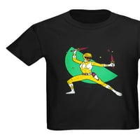 Cafepress - Power Rangers Yellow Ranger sa Dagg Kids majicom - Tamna majica Kids XS-XL