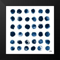 Averinos, Melissa Crni moderni uokvireni muzej Art Print pod nazivom - Markmaking Blue SQ II