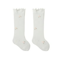 Sprifallbaby Baby Girls Princess Socks Eltic Cvjetni konac Visoke čarape Prozračne duge čarape za zaštitu