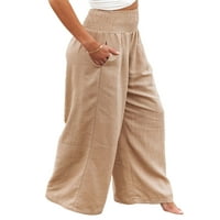 Abtel Womber Loungewear široke pantalone za noge Loop Fit Palazzo Pant Dame Boho Daily Wear Dno Ćaki