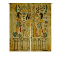 Stari egipatski papirus japanski noden zavjesa zavjesa za zavjese od prozora zavjese za zavjese od pamuka