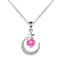 Heiheiup Dame Fashion Posebna ogrlica od titana Dijamant Clavicle Diamond za žene Ogrlice Ogrlice okrugle